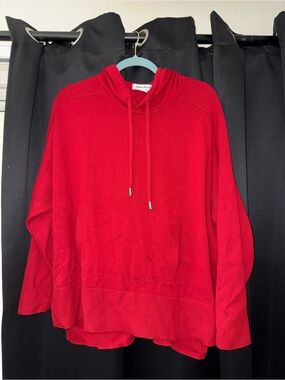 Tommy Bahama Red Knit Hoodie Sweater - Women's Pullover